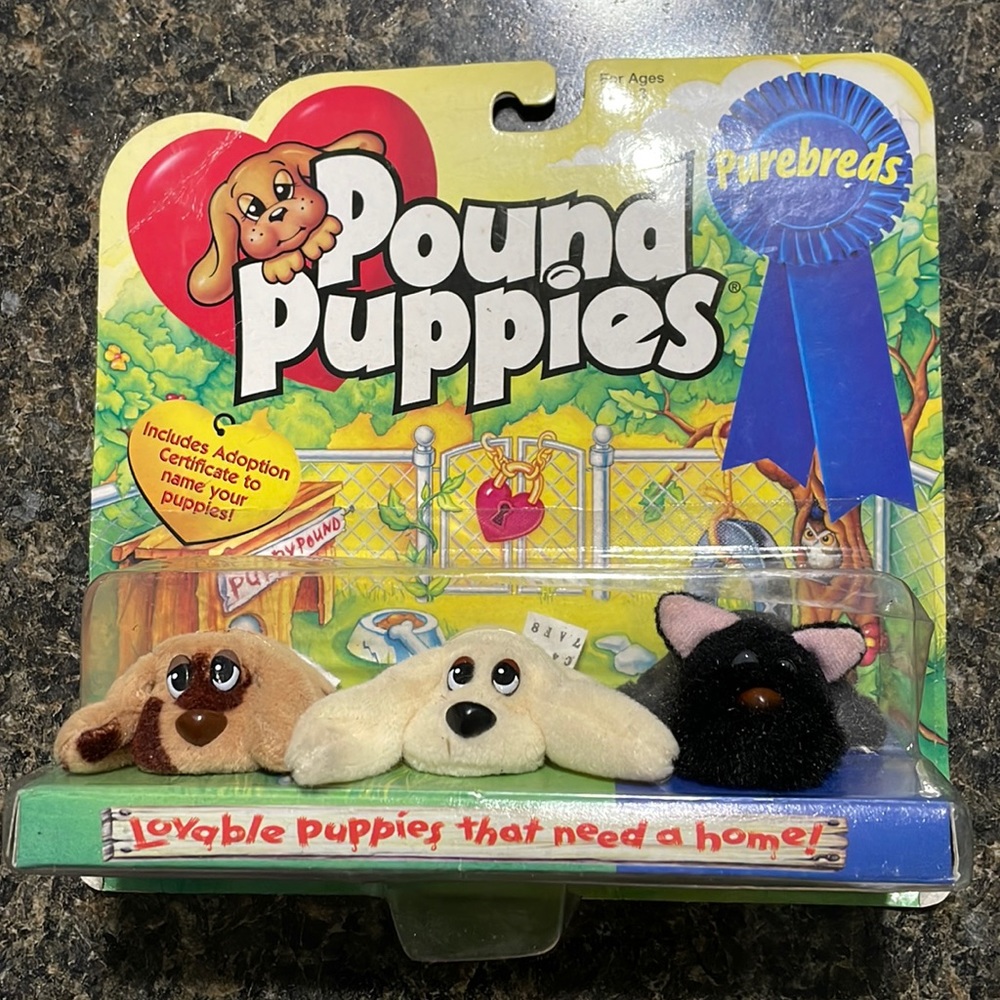 Vtg 1996 Pound Puppies Purebreds Scottish Terrier Set RARE